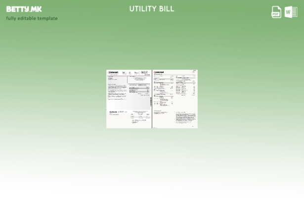 Модерен стил страници за сметки за комунални услуги на САД Comcast, шаблон за ве